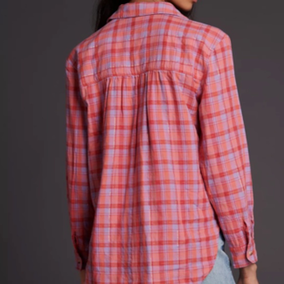Anthropologie Seen Worn Kept Jay Plaid Buttondown size 2 - Picture 2 of 5